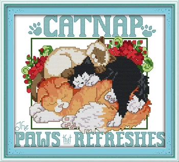 Sleeping cat Printing pattern Cross Stitch Kits Funny Gifts Cross-stitch set Embroidery Needlework DMC Counted Home Decor
Sleeping cat Printing pattern Cross Stitch Kits Funny Gifts Cross-stitch set Embroidery Needlework DMC Counted Home Decor