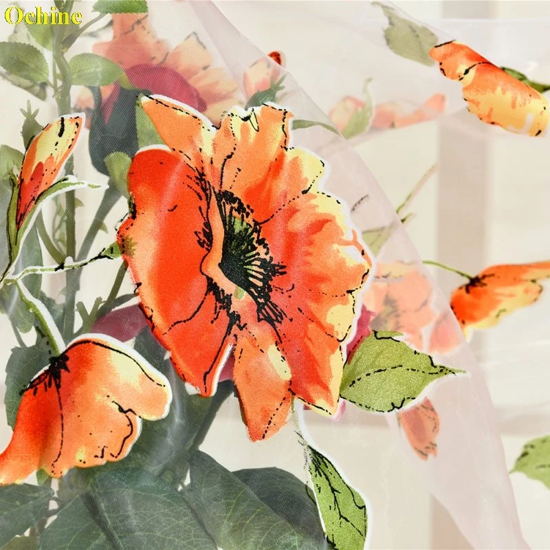 OCHINE 100*200cm Home Curtains Floral Print Perspective Balcony Drape Panel Scarf Curtains Chill Style Tulle Curtains
OCHINE 100*200cm Home Curtains Floral Print Perspective Balcony Drape Panel Scarf Curtains Chill Style Tulle Curtains