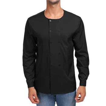 2018 new high quality men's shirts men's plain round collar double breasted long sleeve shirt men's casual shirt
2018 new high quality men's shirts men's plain round collar double breasted long sleeve shirt men's casual shirt