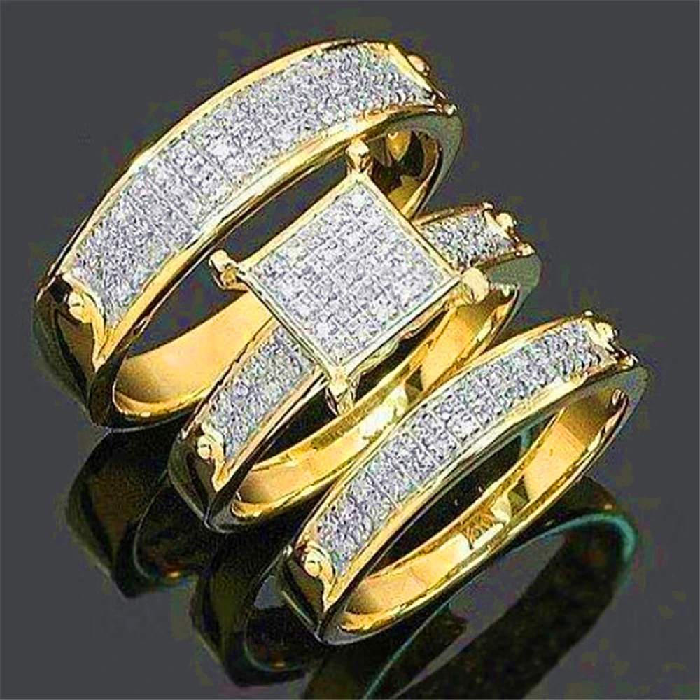 Three-piece set of fashionable creative color zircon set ring for men and women.Multicolored ornament suits party wedding
Three-piece set of fashionable creative color zircon set ring for men and women.Multicolored ornament suits party wedding
