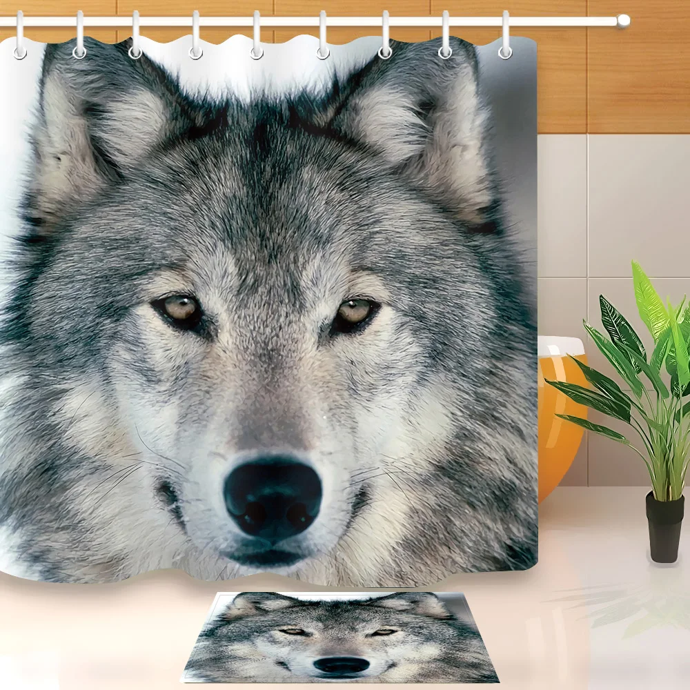 LB 3d Wolf Wild Animal Shower Curtain With Mat Set Waterproof Mildew Resistant Nature Bathroom Fabric For Art Men Bathtub Decor
LB 3d Wolf Wild Animal Shower Curtain With Mat Set Waterproof Mildew Resistant Nature Bathroom Fabric For Art Men Bathtub Decor