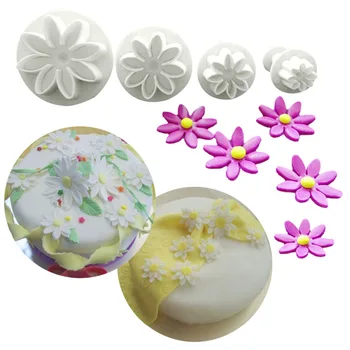 4Pcs/Set Daisy Flower Cookie Sunflower Plunger Cutter Sugarcraft Fondant Cake Tool Christmas Cake Decorating Tools
4Pcs/Set Daisy Flower Cookie Sunflower Plunger Cutter Sugarcraft Fondant Cake Tool Christmas Cake Decorating Tools