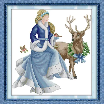 Top Fashion The Winter Fairy Tales DiyDMC Cross Stitch Set Printed On Canvas 11Ct Animal Cross Stitch Patterns Embroidery Thread
Top Fashion The Winter Fairy Tales DiyDMC Cross Stitch Set Printed On Canvas 11Ct Animal Cross Stitch Patterns Embroidery Thread