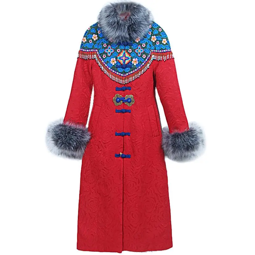 plus size 3X!2019 winter national style embroidered cotton-padded jacket women slim waist long fur collar thickening warm coat
plus size 3X!2019 winter national style embroidered cotton-padded jacket women slim waist long fur collar thickening warm coat