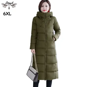 Winter Parka Women 6XL Plus Size Winter Jacket Coat Hooded Long Coats 2019 Winter Coat Women Thick Cotton Jacket Down parkas 724
Winter Parka Women 6XL Plus Size Winter Jacket Coat Hooded Long Coats 2019 Winter Coat Women Thick Cotton Jacket Down parkas 724