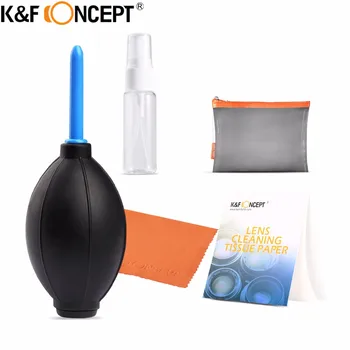 K&F CONCEPT Cleaning Kit includes Air Blower+Lens Cleaning Pen+Cleaning Tissue +Spray Bottle + Cleaning Cloths + Mesh Bag 
K&F CONCEPT Cleaning Kit includes Air Blower+Lens Cleaning Pen+Cleaning Tissue +Spray Bottle + Cleaning Cloths + Mesh Bag