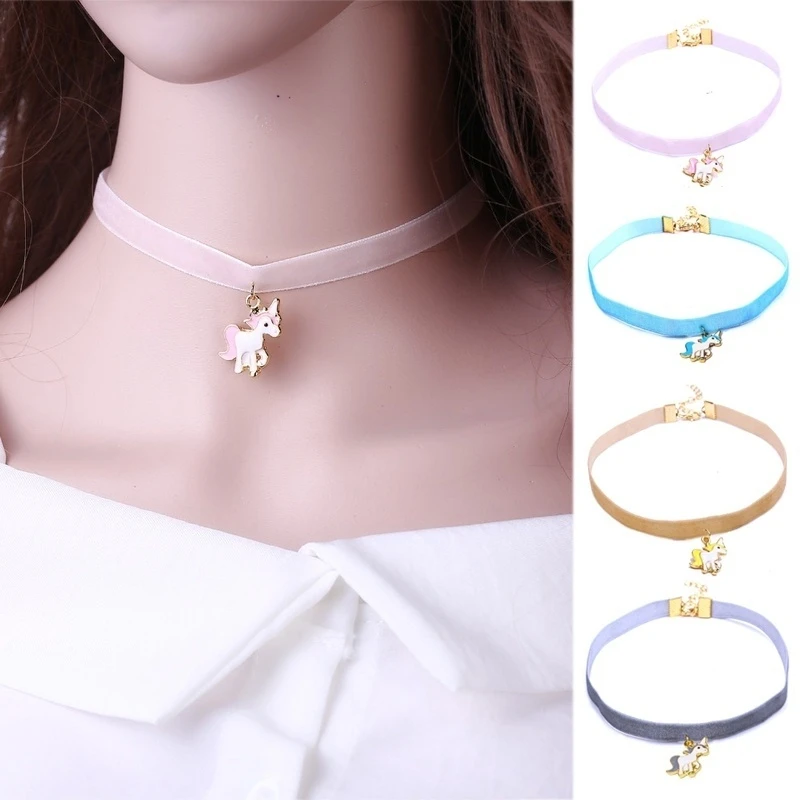 Girls Children Kids Women New 4 Color Cute Unicorn Pendant Lace Choker Necklace Enamel Animal Cartoon Jewelry
Girls Children Kids Women New 4 Color Cute Unicorn Pendant Lace Choker Necklace Enamel Animal Cartoon Jewelry