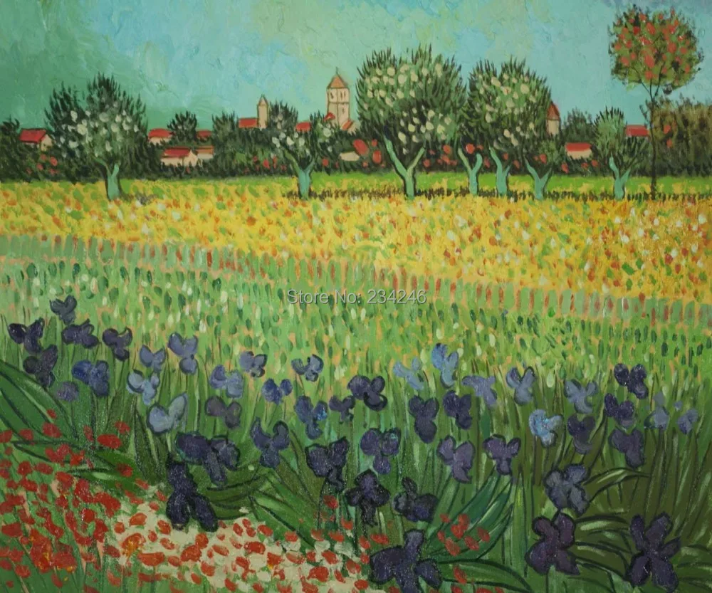 Handpainted Van Gogh Painting Reproduction View of Arles with Irises Landscape Canvas Painting Wall Decor Unframed
Handpainted Van Gogh Painting Reproduction View of Arles with Irises Landscape Canvas Painting Wall Decor Unframed