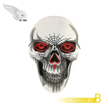 Skull mask embroidered biker patches iron on punk rock applique motorcycle decoration for jacket vest DIY your own design colors
Skull mask embroidered biker patches iron on punk rock applique motorcycle decoration for jacket vest DIY your own design colors