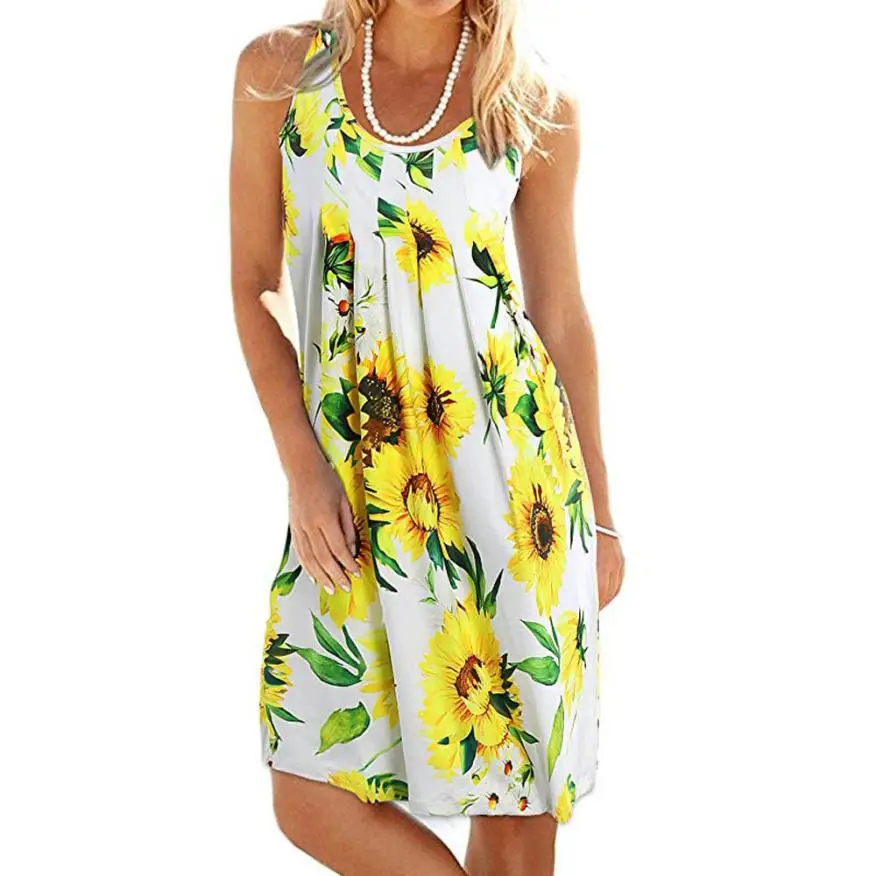 KANCOOLD Dress Women Summer Printing Sleeveless Evening Party Dress O-Neck Loose Beach Vest Mini Dress women 2018AUG9
KANCOOLD Dress Women Summer Printing Sleeveless Evening Party Dress O-Neck Loose Beach Vest Mini Dress women 2018AUG9
