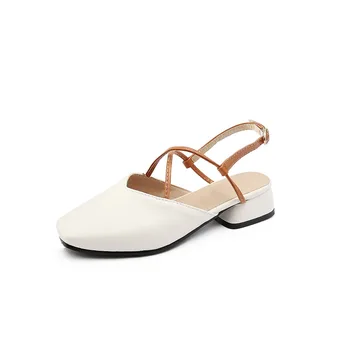 19th summer new product comfort square with low heel square size code 33-46 buckle with Baotou sandals female
19th summer new product comfort square with low heel square size code 33-46 buckle with Baotou sandals female
