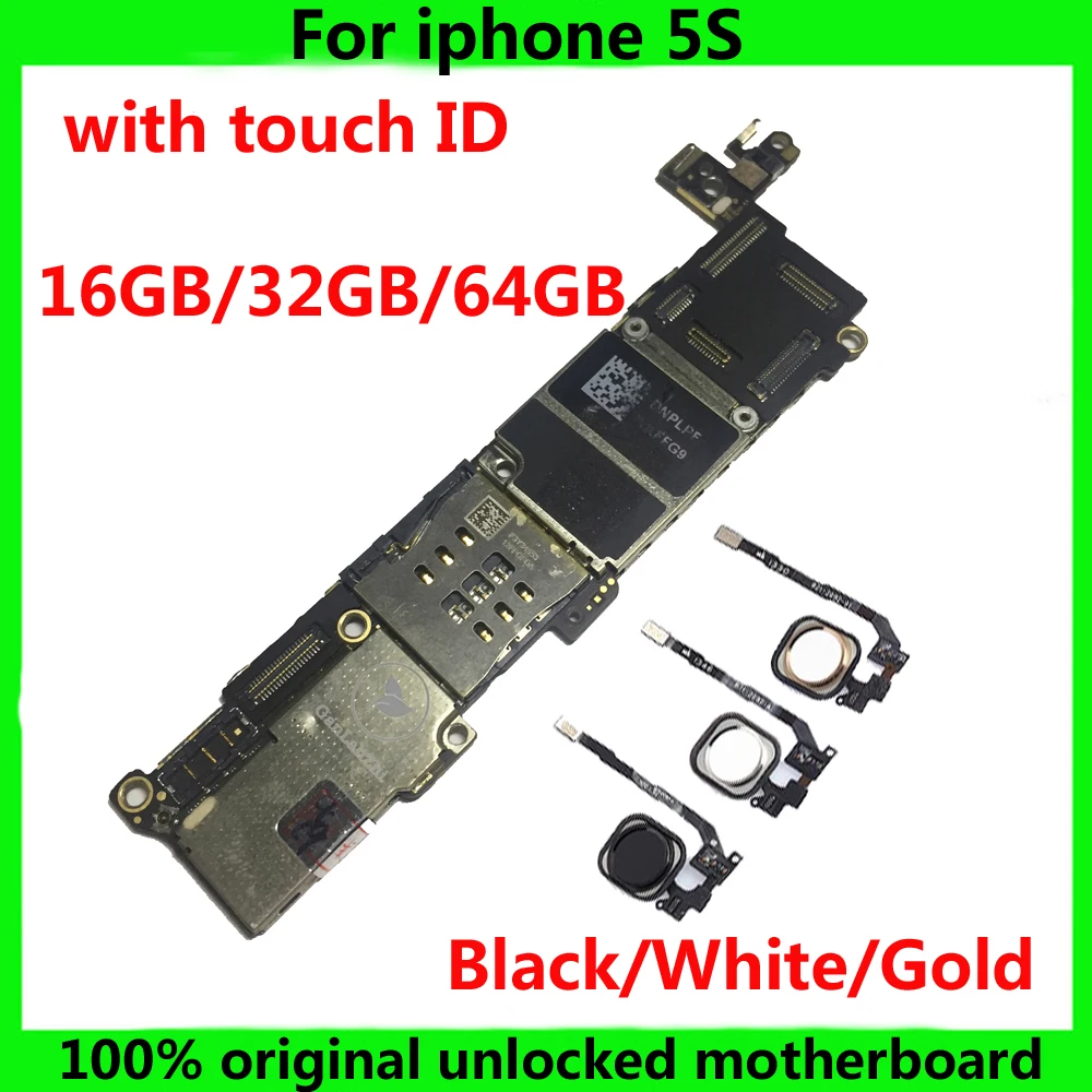 16GB 32GB 64GB Original Unclocked Mainboard For Iphone 5s Motherboard with / Without Touch ID For Apple IOS system logic board
16GB 32GB 64GB Original Unclocked Mainboard For Iphone 5s Motherboard with / Without Touch ID For Apple IOS system logic board