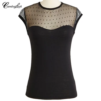 Candow Fashion Mesh Women Short Sleeve Tops Hot Sexy Transparent O-Neck Black Lace Bottoming Shirts Punk Chic T Shirt Women
Candow Fashion Mesh Women Short Sleeve Tops Hot Sexy Transparent O-Neck Black Lace Bottoming Shirts Punk Chic T Shirt Women