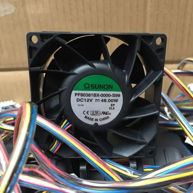 Натуральная для охлаждения SUNON PF80381BX 0000 S99 DC 12V 4A 8038 80*80*38 мм 48W 4 с трапециевидным