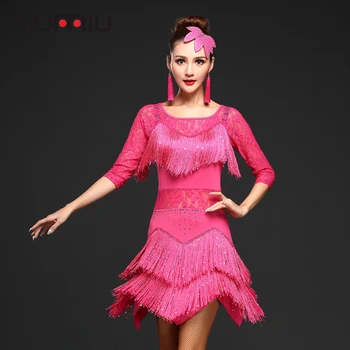 2018 Women Competition Dance Wear Clothes Sequins Costume Set Half Sleeves Fringe Salsa Dresses Ballroom Dance Girls Latin Dress
2018 Women Competition Dance Wear Clothes Sequins Costume Set Half Sleeves Fringe Salsa Dresses Ballroom Dance Girls Latin Dress