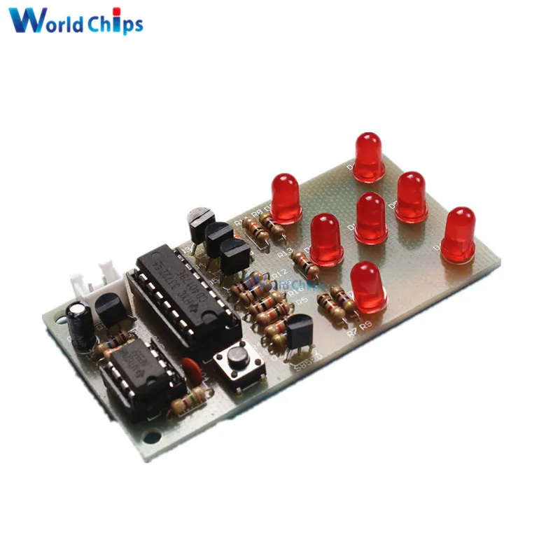 Electronic Dice NE555 LED Module CD4017 DIY Kit 5mm Red LED 4.5-5V ICSK057A Electronic Module Fun Kit
Electronic Dice NE555 LED Module CD4017 DIY Kit 5mm Red LED 4.5-5V ICSK057A Electronic Module Fun Kit