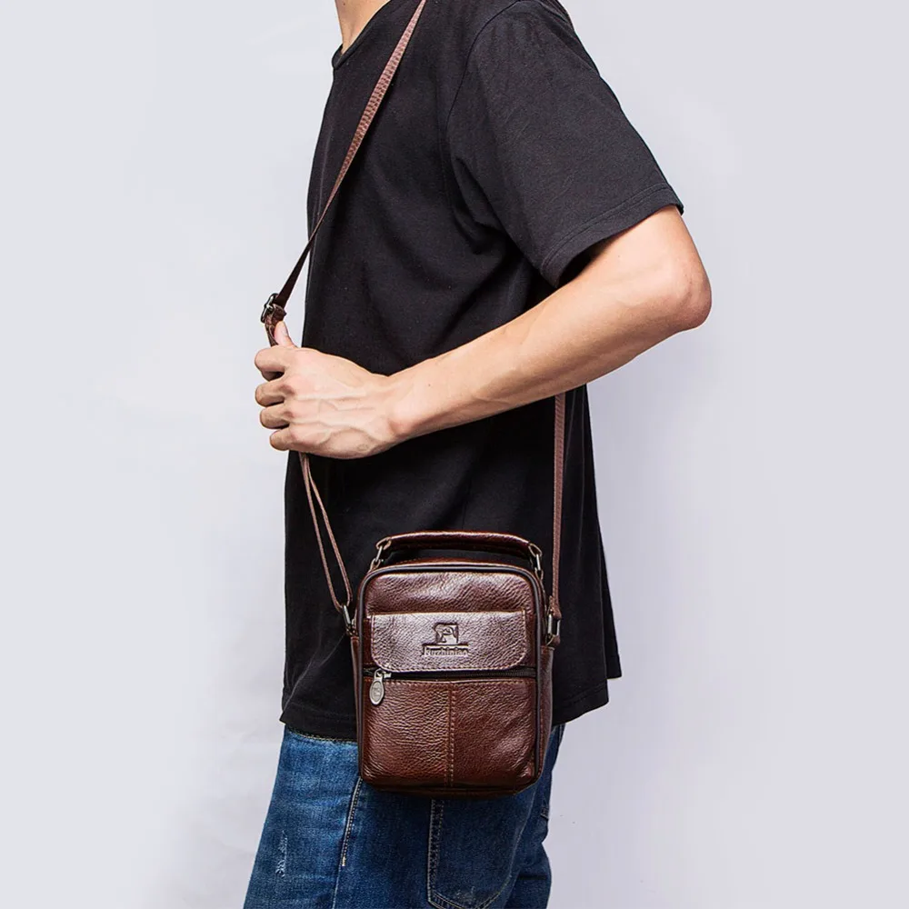 FUZHINIAO мужская сумка мессенджер из натуральной кожи хит продаж Мужская маленькая