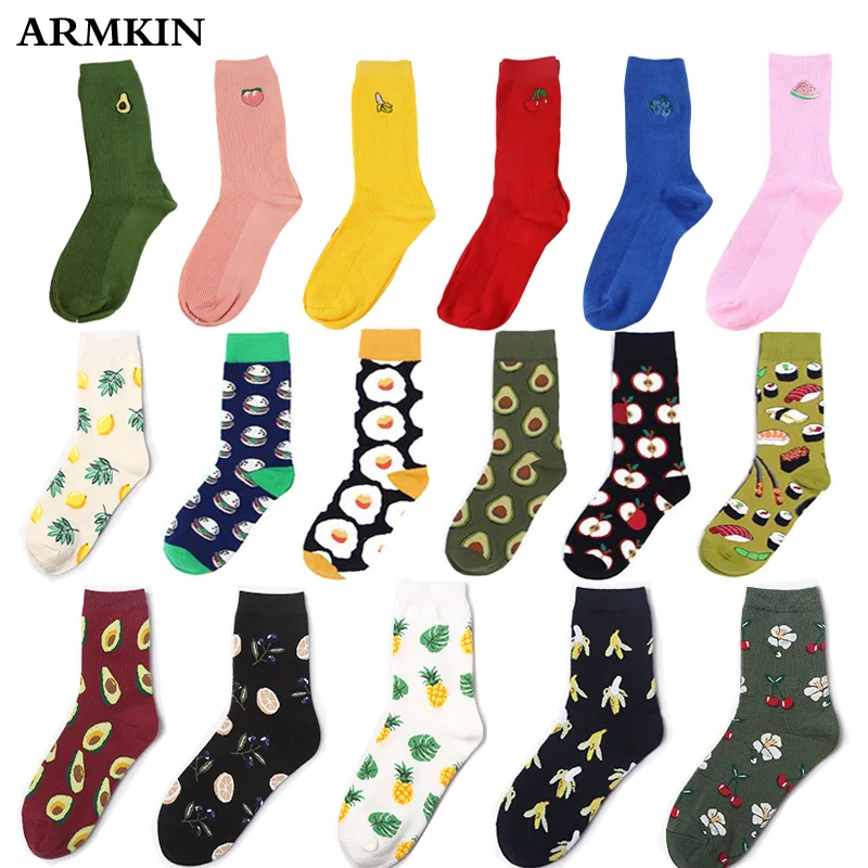 Носки ARMKIN женские в Корейском стиле, хлопковые носки с фруктами, едой, вишней, Персиком, бананом, яйцом, гамбургером, креативные авокадо
Носки ARMKIN женские в Корейском стиле, хлопковые носки с фруктами, едой, вишней, Персиком, бананом, яйцом, гамбургером, креативные авокадо