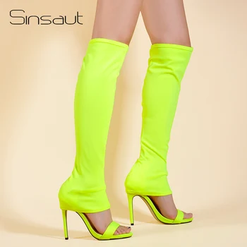 Sinsaut Spring Autumn Lycra Shoes Women Over The Knee Sexy High Heels Wedge Boots Stretch Fabric Sock Boots Students Boots
Sinsaut Spring Autumn Lycra Shoes Women Over The Knee Sexy High Heels Wedge Boots Stretch Fabric Sock Boots Students Boots