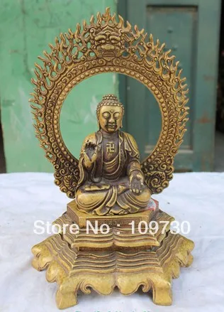 001005 11" Chinese Pure Bronze Shakyamuni Sakyamuni Buddha Aureole Ring Dragon Statue
001005 11" Chinese Pure Bronze Shakyamuni Sakyamuni Buddha Aureole Ring Dragon Statue