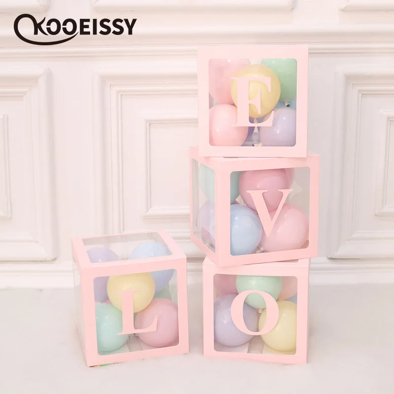 Black/White/Pink Transparent Box LOVE Balloons Boxes for Baby Shower Birthday Party Wedding Room Decorations Layout Supplies
Black/White/Pink Transparent Box LOVE Balloons Boxes for Baby Shower Birthday Party Wedding Room Decorations Layout Supplies