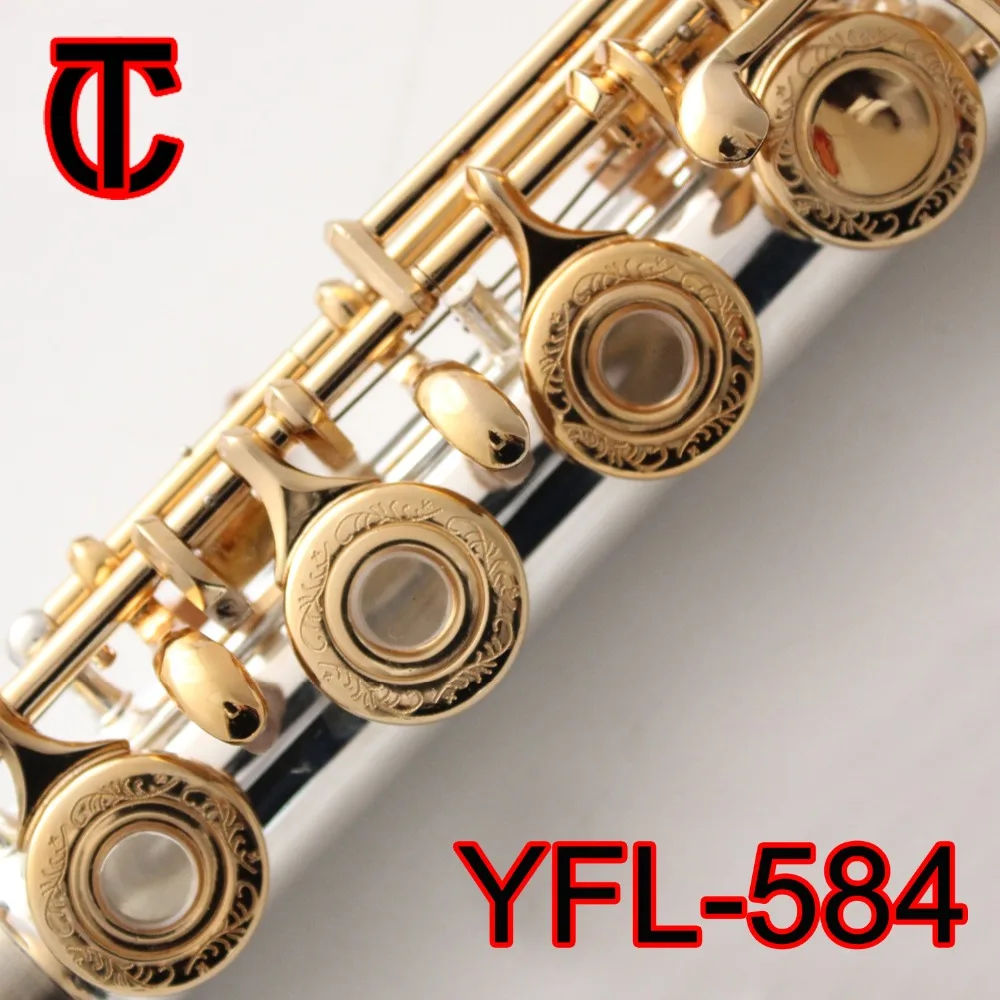 TC Professional Flutes 584 Gold Plating Hand Carved Keys Intermediate Standards Flute Instrument Student Flute 17 Open Holes
TC Professional Flutes 584 Gold Plating Hand Carved Keys Intermediate Standards Flute Instrument Student Flute 17 Open Holes