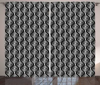 Starry Night Curtains Monochrome Round Spiral Pattern with Swirls Modern Art Design Inspiration Living Room Bedroom Window Drape
Starry Night Curtains Monochrome Round Spiral Pattern with Swirls Modern Art Design Inspiration Living Room Bedroom Window Drape