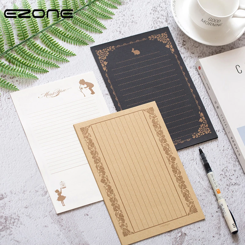 EZONE 8 PCS Retro Letter Papers Classical Europe Design Different Pattern Writing Papers Vintage Lace Rabbit Print Stationery
EZONE 8 PCS Retro Letter Papers Classical Europe Design Different Pattern Writing Papers Vintage Lace Rabbit Print Stationery