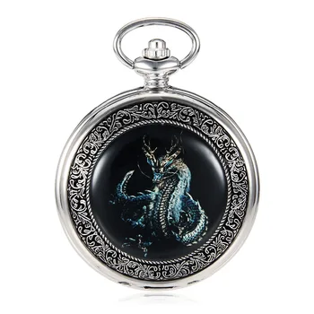 Silver Hand Winding Luxury Mechanical Pendant Skeleton Dragon Awesome Pocket Watch Stylish Elegant Gift Steampunk Fob Watch
Silver Hand Winding Luxury Mechanical Pendant Skeleton Dragon Awesome Pocket Watch Stylish Elegant Gift Steampunk Fob Watch