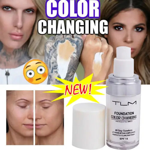 TLM Foundation Color Changing Liquid Foundation Makeup Change To Your Skin Tone By Just Blending 30ml
TLM Foundation Color Changing Liquid Foundation Makeup Change To Your Skin Tone By Just Blending 30ml