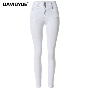 2018 fashion zippers elastic high waist jeans woman white skinny jeans women Autumn casual elastic denim pencil pants
2018 fashion zippers elastic high waist jeans woman white skinny jeans women Autumn casual elastic denim pencil pants