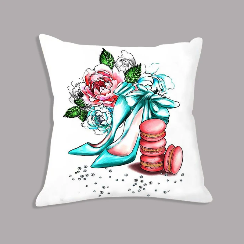 White Plush Cushion Cover Fashion Brand Bag Flower High Heels Print Pillow Cover Decorative Cushion for Sofa Throw Pillow Case
White Plush Cushion Cover Fashion Brand Bag Flower High Heels Print Pillow Cover Decorative Cushion for Sofa Throw Pillow Case