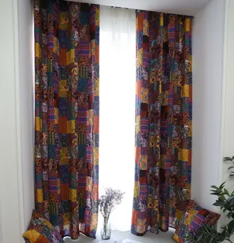 140x215cm/piece Grommet Top Window Curtain National Style Living Room Curtain Cotton Linen Semi-shaded Curtain for Oriel Window
140x215cm/piece Grommet Top Window Curtain National Style Living Room Curtain Cotton Linen Semi-shaded Curtain for Oriel Window