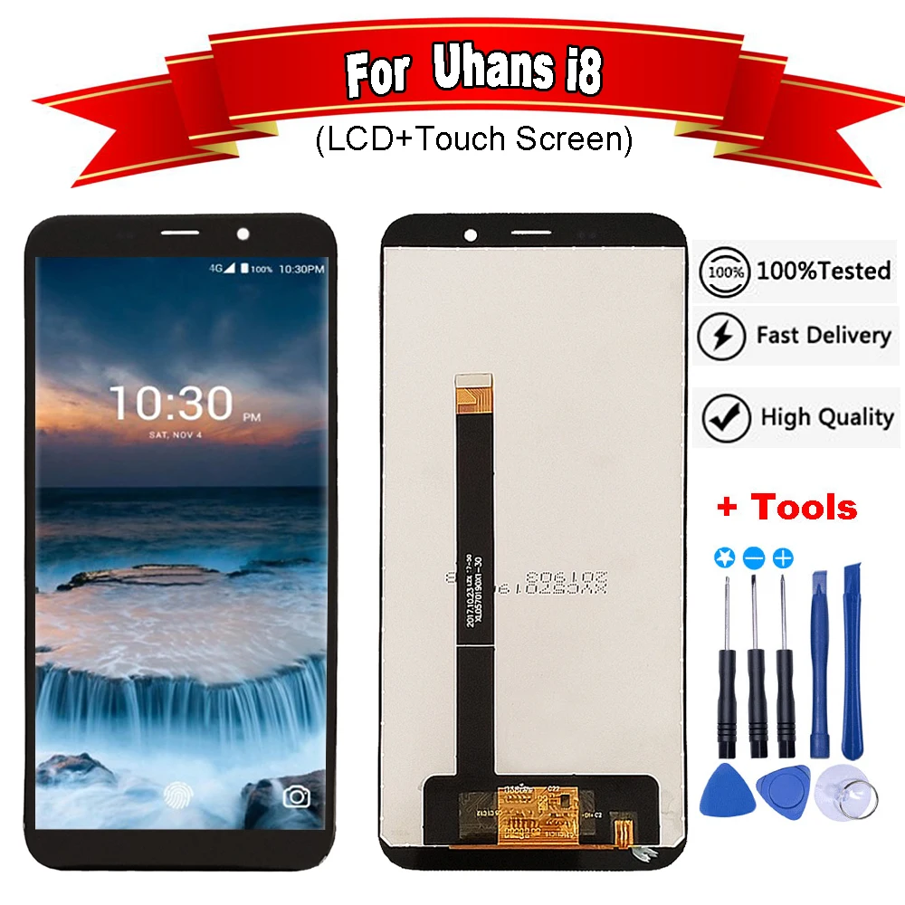 Black For Uhans i8 LCD Display+Touch Screen 5.7 Inch For Uhans i 8 LCD Assembly Replacement+Tools
Black For Uhans i8 LCD Display+Touch Screen 5.7 Inch For Uhans i 8 LCD Assembly Replacement+Tools