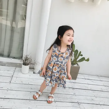Flowers Princess Dress for Baby Girl Summer Children Clothing Daisy Flowers Print Cute Vest Dress Sleeveless Clothes Girl Dress
Flowers Princess Dress for Baby Girl Summer Children Clothing Daisy Flowers Print Cute Vest Dress Sleeveless Clothes Girl Dress