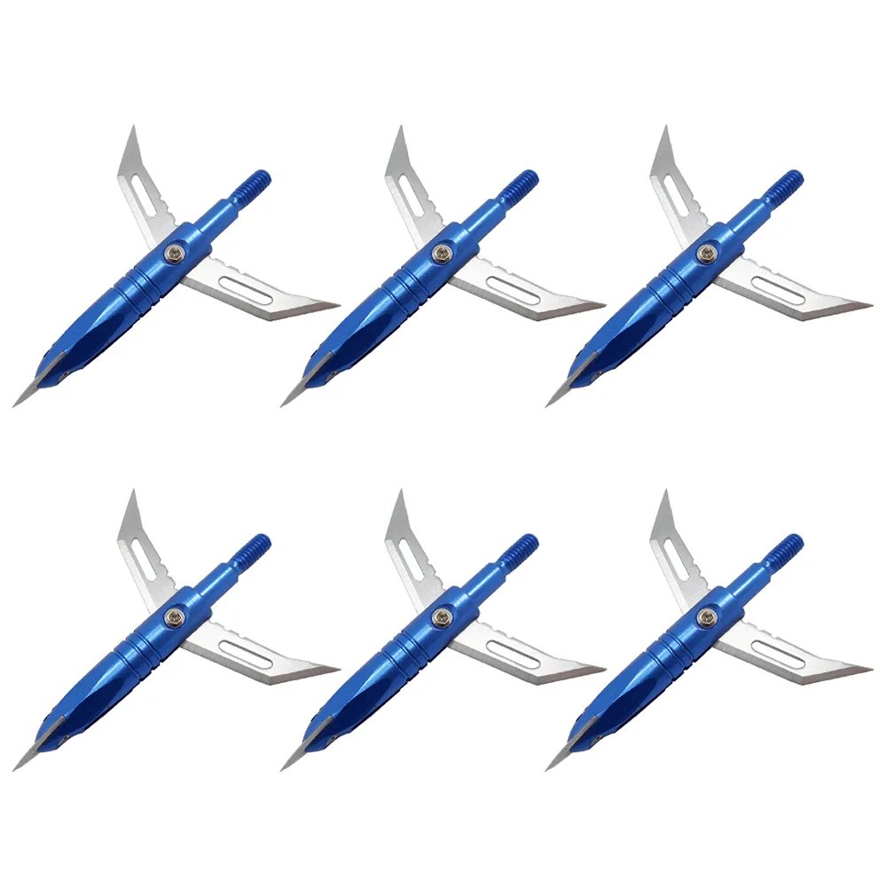 3/6pcs 100 Grain Blue 2 Blade Broadheads Archery Arrowheads Target Tips with L Blades
3/6pcs 100 Grain Blue 2 Blade Broadheads Archery Arrowheads Target Tips with L Blades