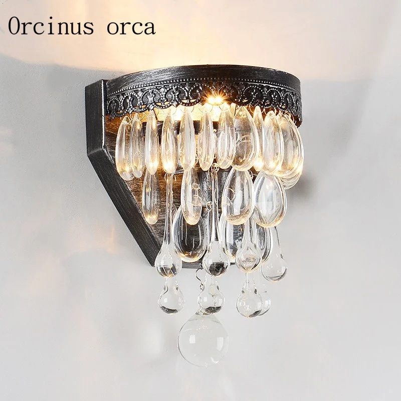 American style retro crystal wall lamp living room dining room aisle bedroom personality originality simple bedside wall lamp
American style retro crystal wall lamp living room dining room aisle bedroom personality originality simple bedside wall lamp