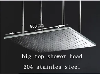 31 inch Bathroom Shower Head Ceiling Mounted Big 800*800mm Square Rainfall Brushed 304 Stainless Steel Shower Head With Arms
31 inch Bathroom Shower Head Ceiling Mounted Big 800*800mm Square Rainfall Brushed 304 Stainless Steel Shower Head With Arms