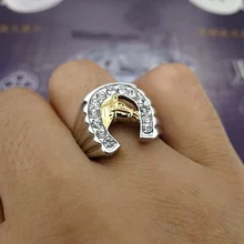 Horse Fashion trend jewelry Zircon Stainless Steel rings for men Personality birthday gift jewelry Size 8-15 #033
Horse Fashion trend jewelry Zircon Stainless Steel rings for men Personality birthday gift jewelry Size 8-15 #033