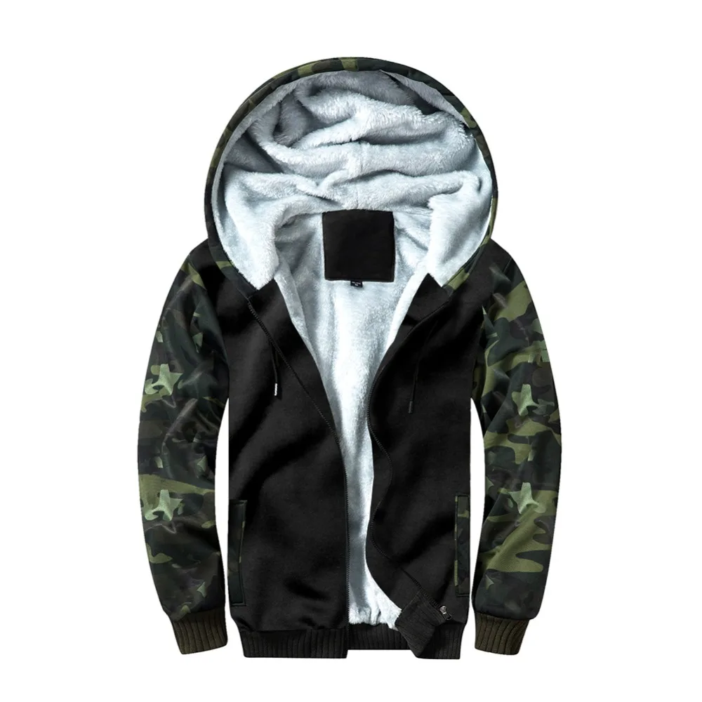 Men Hoodies camouflage Hodded Zipper Thick Coat Solid Autumn Winter Casual Moletom Sweatshirts Warm Man Hoody Fur Inside Jackets
Men Hoodies camouflage Hodded Zipper Thick Coat Solid Autumn Winter Casual Moletom Sweatshirts Warm Man Hoody Fur Inside Jackets