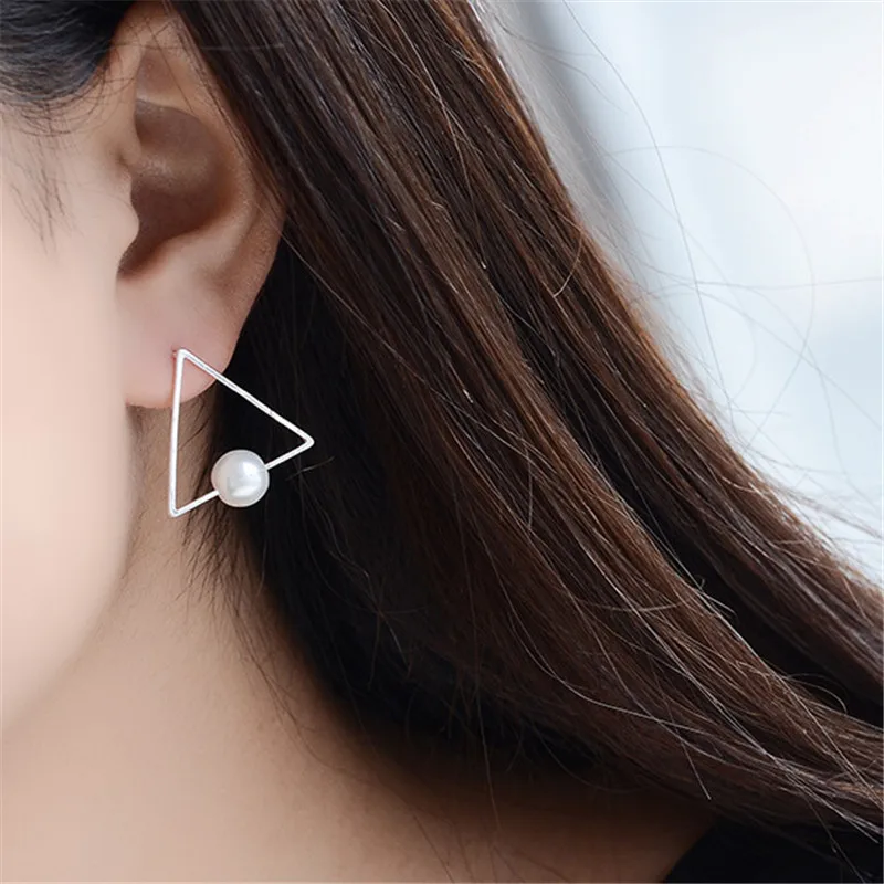 925 Sterling Silver Big Triangle Ear Piercing Stud Earrings for Women Wedding Pearl Jewelry Party Gift pendientes eh1175
925 Sterling Silver Big Triangle Ear Piercing Stud Earrings for Women Wedding Pearl Jewelry Party Gift pendientes eh1175