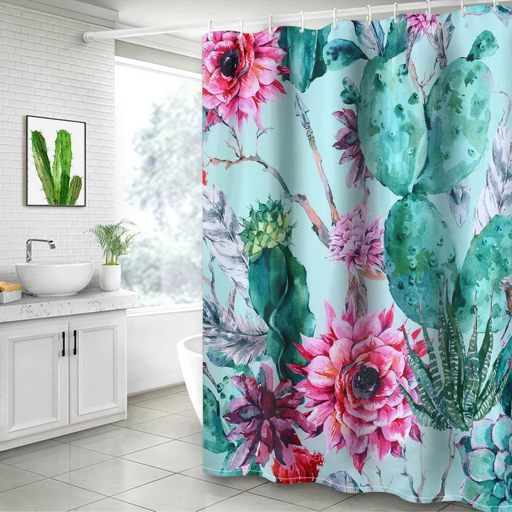 Shower Curtain 3D Printing Waterproof Green Plants Flower Pattern Curtain Washable Fabric Shower Curtain Bathroom 180x180cm
Shower Curtain 3D Printing Waterproof Green Plants Flower Pattern Curtain Washable Fabric Shower Curtain Bathroom 180x180cm