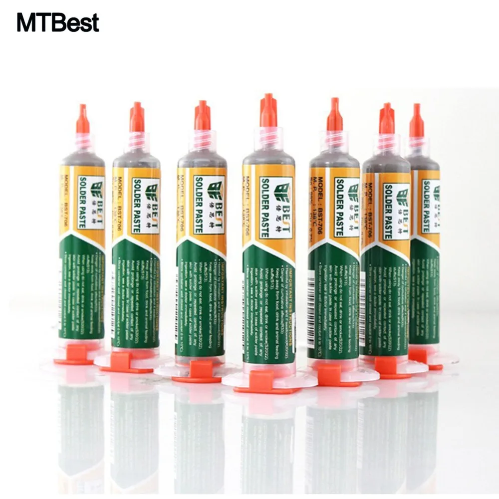 MTBest Solder Soldering Tin Paste Flux Grease Sn99% Cu0.7% Ag0.3% for Chips Computer Phone LED BGA SMD PGA PCB DIY Repair Tools
MTBest Solder Soldering Tin Paste Flux Grease Sn99% Cu0.7% Ag0.3% for Chips Computer Phone LED BGA SMD PGA PCB DIY Repair Tools