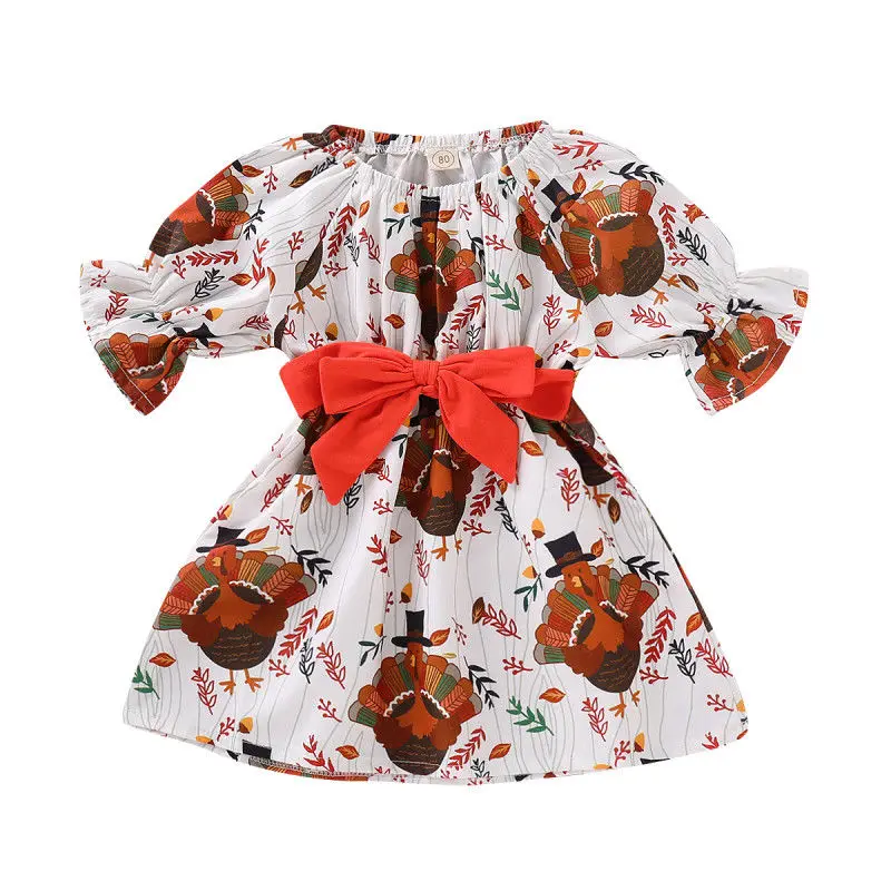 Newborn Toddler Kids Baby Girl Thanksgiving Party Dress Flare Sleeve Bowknot Cartoon Turkey A-Line Dress Clothes
Newborn Toddler Kids Baby Girl Thanksgiving Party Dress Flare Sleeve Bowknot Cartoon Turkey A-Line Dress Clothes
