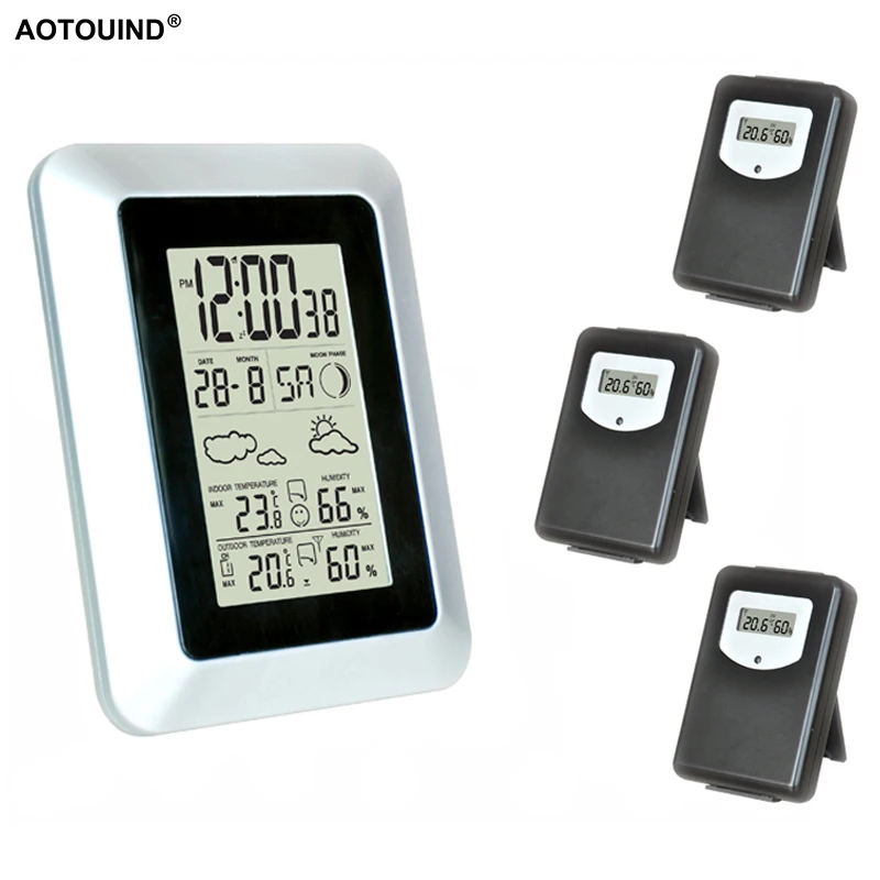 3 Transmitters+Digital Wireless Indoor Outdoor Weather Station Alarm Clock With Temperature Humidity #T05
3 Transmitters+Digital Wireless Indoor Outdoor Weather Station Alarm Clock With Temperature Humidity #T05
