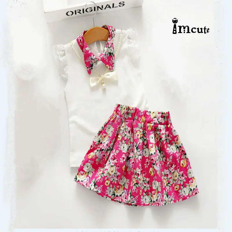 Girls Tolddlers Princess Necklace Top Skirt 3pcs Set Kids Clothes Outfits Summer 3 Colors 2-8 Years
Girls Tolddlers Princess Necklace Top Skirt 3pcs Set Kids Clothes Outfits Summer 3 Colors 2-8 Years