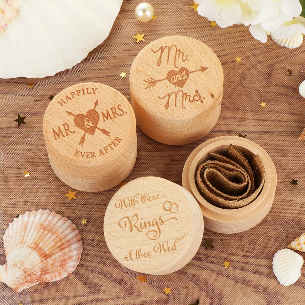 1Pcs Wood Ring Box Jewelry Holder Rustic Wedding Engagement Case Valentine's Day Vintage Round Necklace Storage
1Pcs Wood Ring Box Jewelry Holder Rustic Wedding Engagement Case Valentine's Day Vintage Round Necklace Storage
