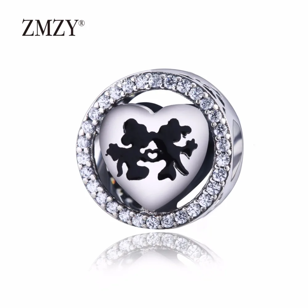 ZMZY Authentic 925 Sterling Silver Charms Mickey & Minnie Love Clear CZ Fits Pandora Charm Bracelet Jewelry
ZMZY Authentic 925 Sterling Silver Charms Mickey & Minnie Love Clear CZ Fits Pandora Charm Bracelet Jewelry