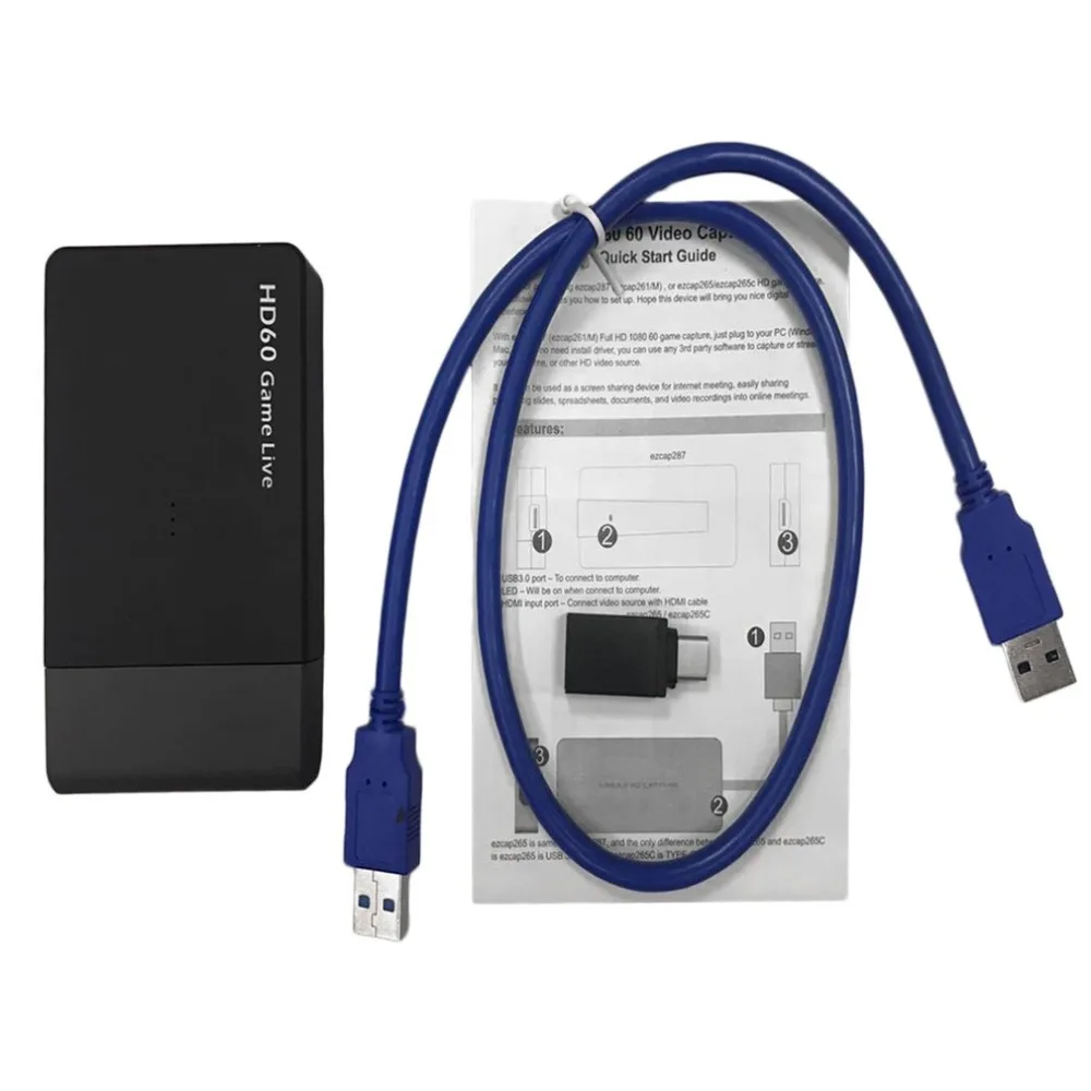 1080P HD Game Video Capture Drive Free USB 3.0 HDMI to HDMI Video Capture Card Box For XBOX One/360 for PS3 for PS4
1080P HD Game Video Capture Drive Free USB 3.0 HDMI to HDMI Video Capture Card Box For XBOX One/360 for PS3 for PS4