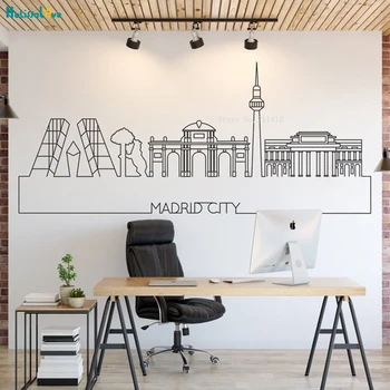 Madrid Skyline Simple Line Decoration City Skyline Wall Sticker Home Decor Vinyl Removable Cityscape Decals Art Design YT1450
Madrid Skyline Simple Line Decoration City Skyline Wall Sticker Home Decor Vinyl Removable Cityscape Decals Art Design YT1450